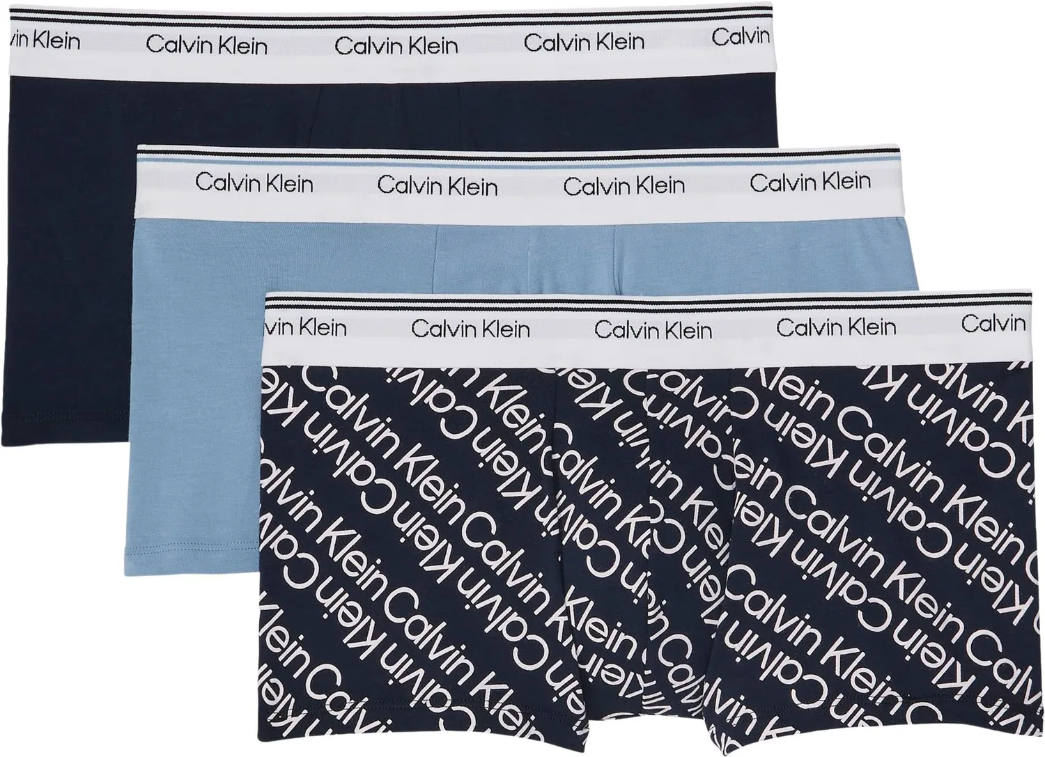 Мужские боксеры с низкой посадкой Calvin Klein, Blue (Faded Denim/Bold Track Logo/Shorel)