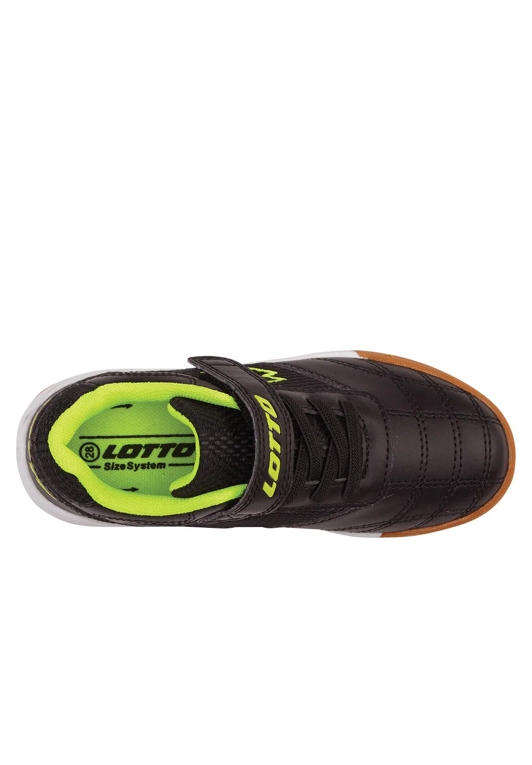 Детские кроссовки с липучкой WHIZZER K Lotto, Schwarz / Anisgrun / Braun — фото 4