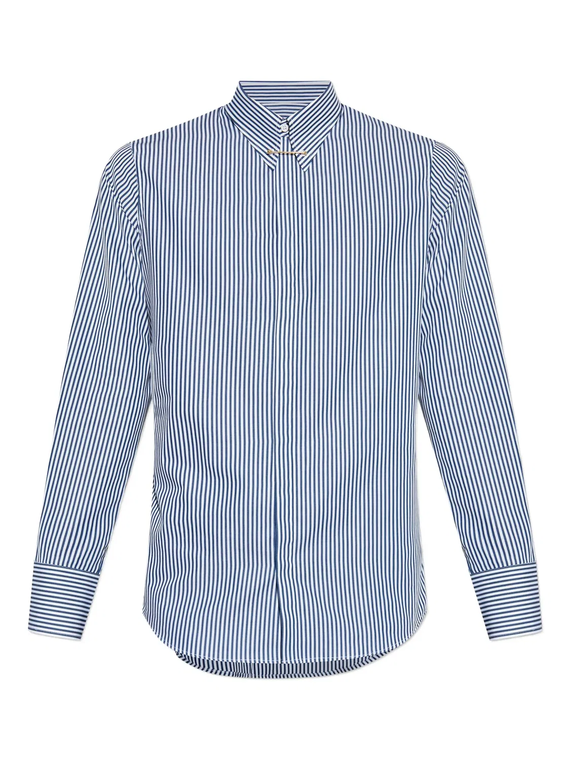 Рубашка Easy Striped с золотистой планкой DSQUARED2, сине-белый
