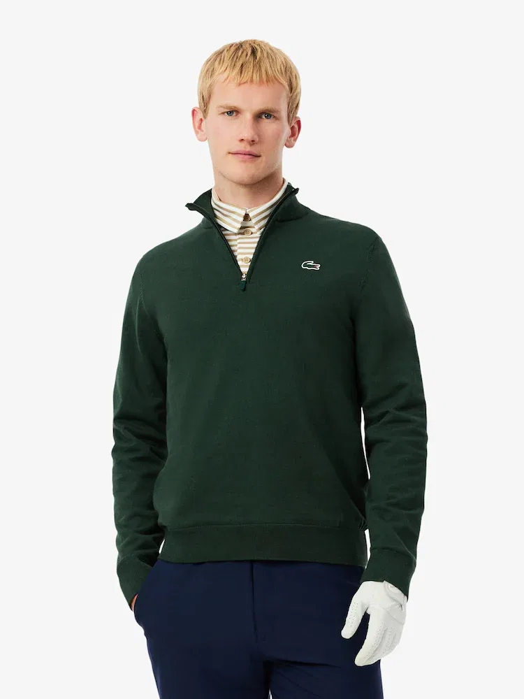 Свитер полузастежка, базовый LACOSTE