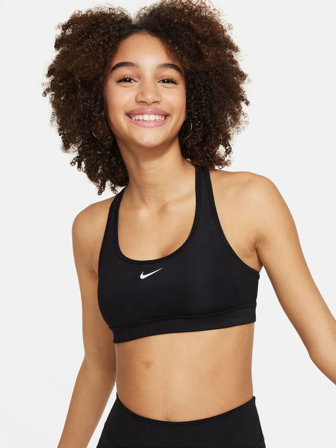 Спортивный бюстгальтер Nike Dri-FIT Swoosh, черный