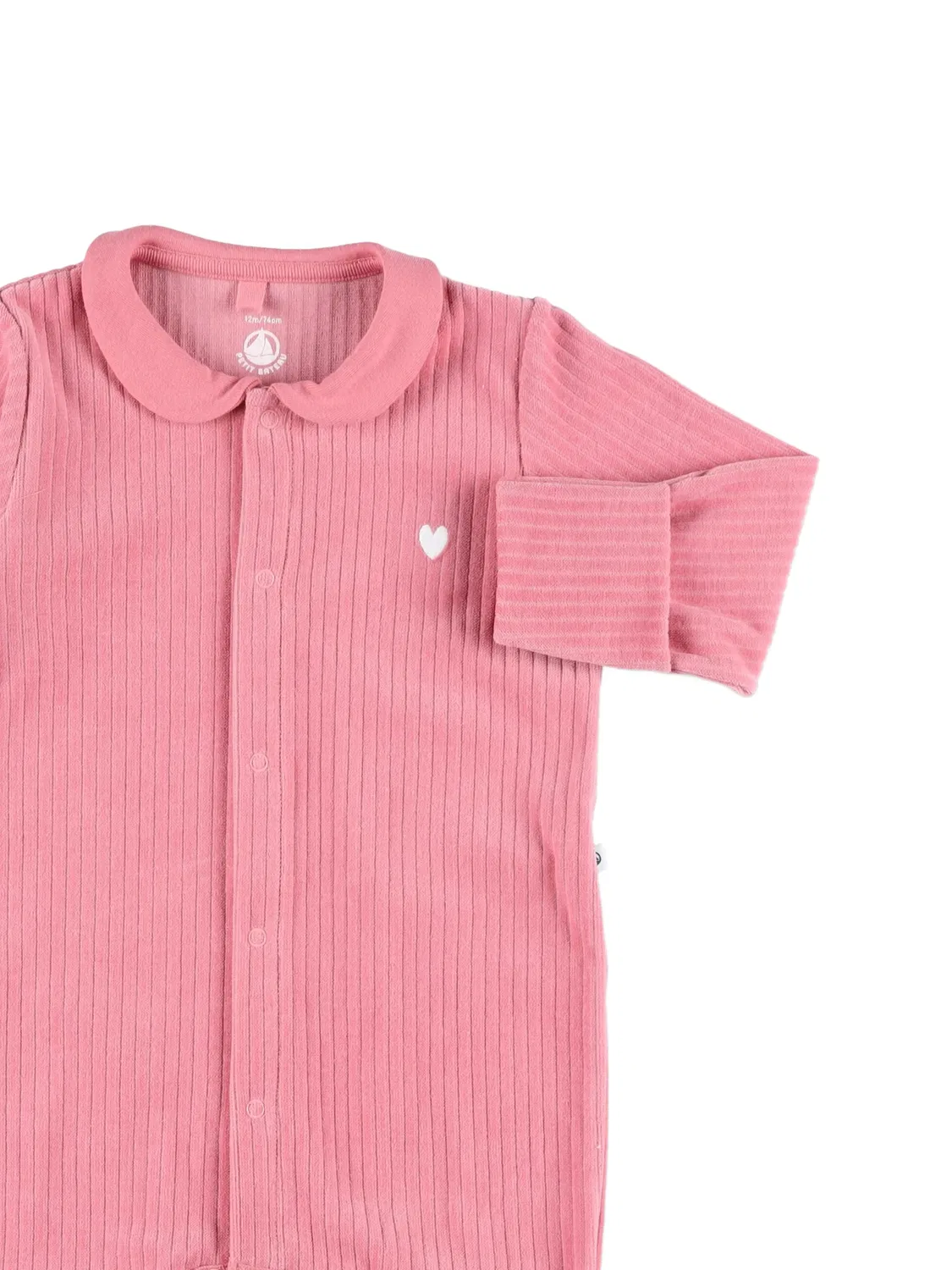 Пижама в рубчик Petit Bateau, розовый — фото 3