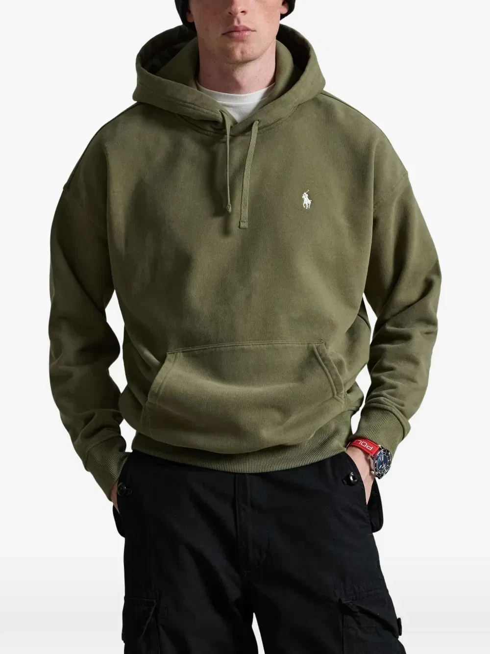 Толстовка с вышитым логотипом пони Polo Ralph Lauren, зеленый — фото 3