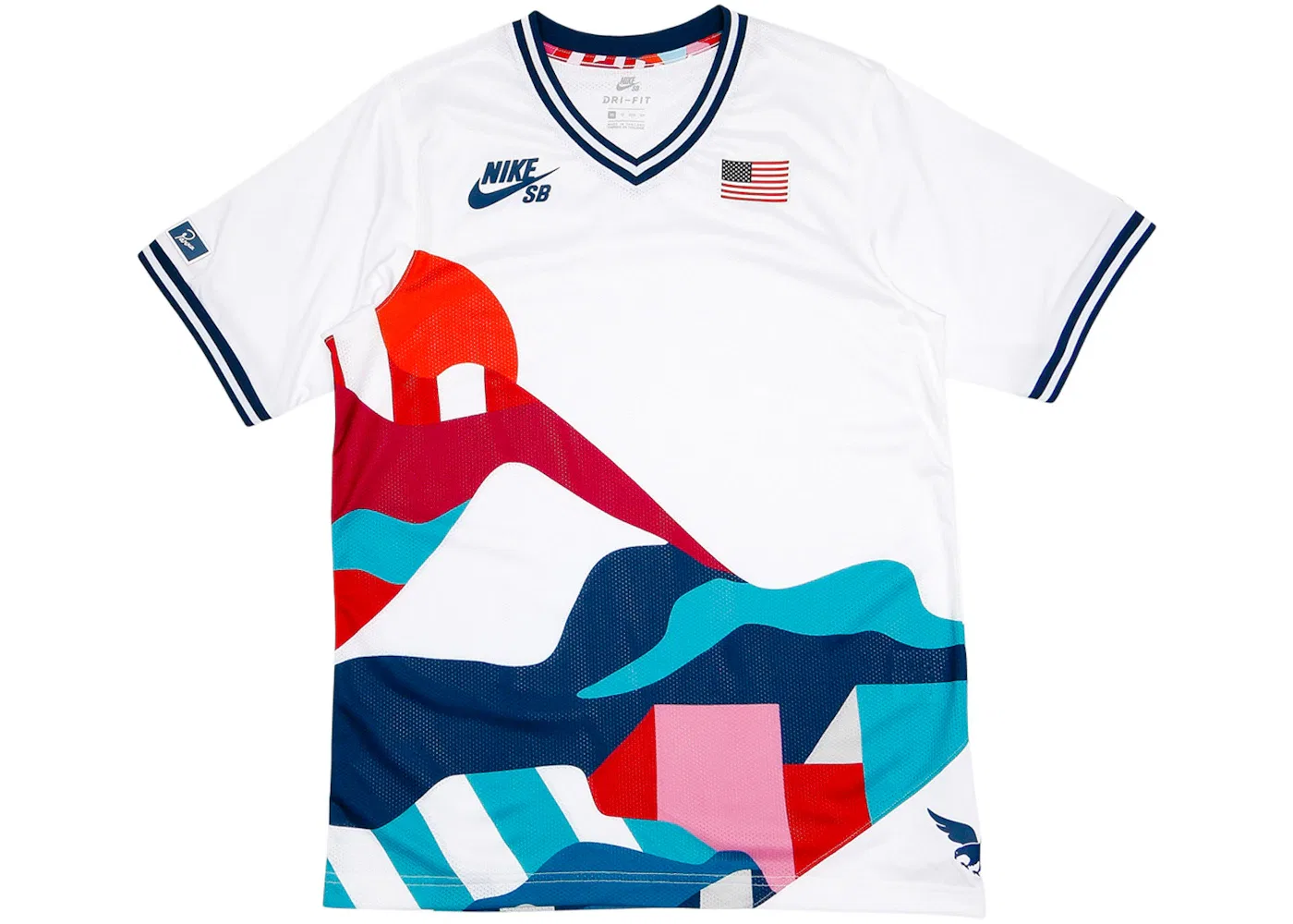 Мужская футболка с принтом Nike Jersey, White Brave Blue