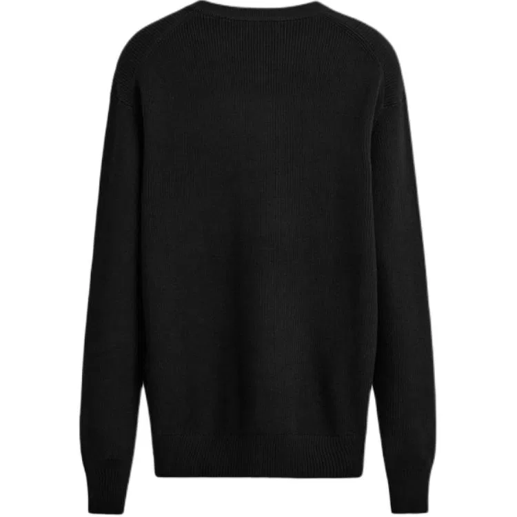 Мужской свитер с круглым вырезом Black ZARA, Черный — фото 3
