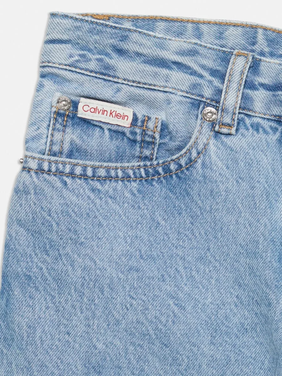 Джинсы Calvin Klein Jeans с широкими штанинами, синего цвета — фото 4