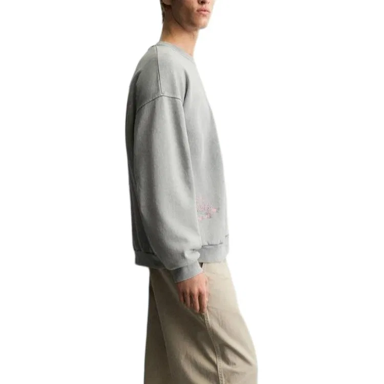 Мужской свитшот с круглым вырезом Light Gray ZARA, Light Gray — фото 4