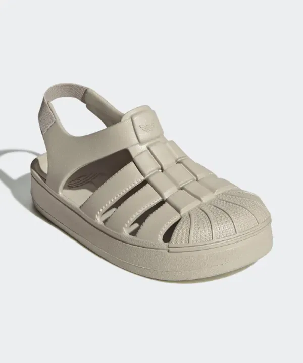 Сандалии Superstar для детей, Adidas, бежевые — фото 3
