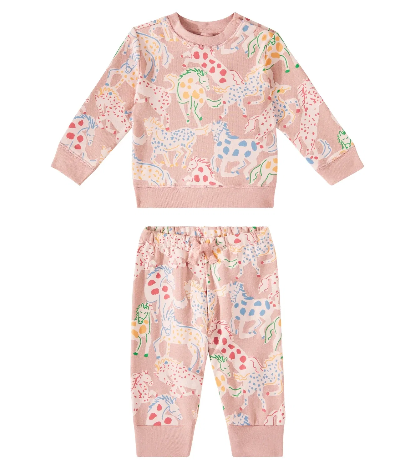 Детский спортивный костюм с принтом Stella Mccartney Kids, розовый