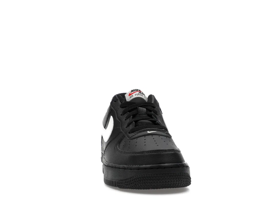 Детские кроссовки с кожаным верхом Nike Air Force 1 Low, Black/Phantom — фото 2