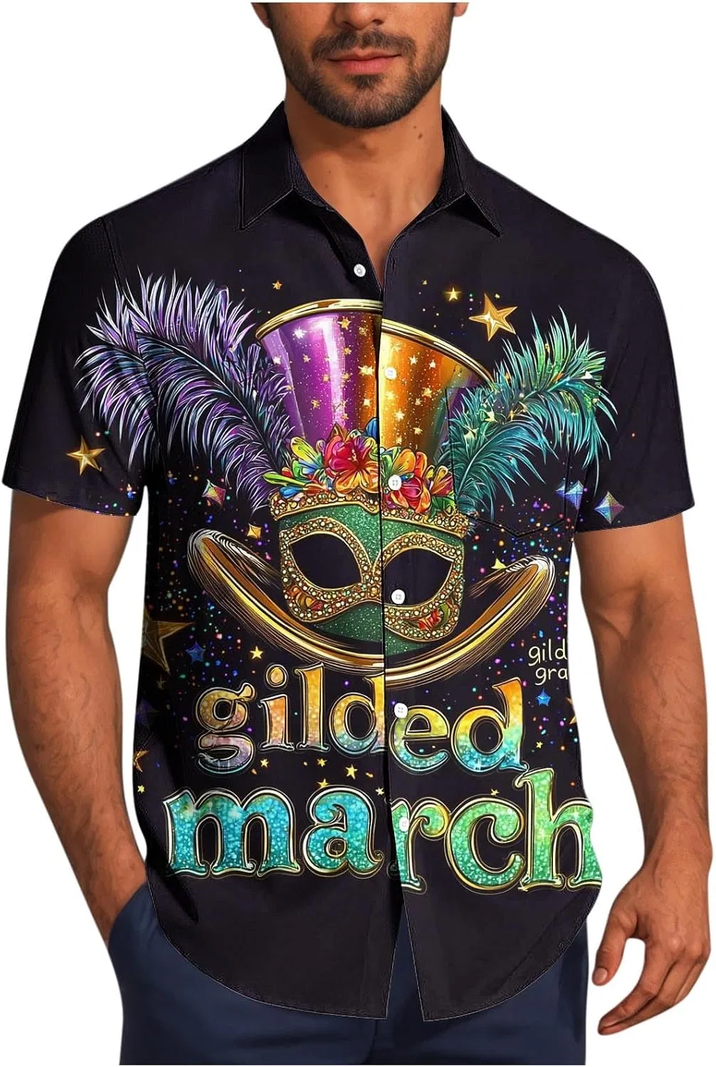 Мужская гавайская рубашка с тропическим принтом Carnival, Multicolor