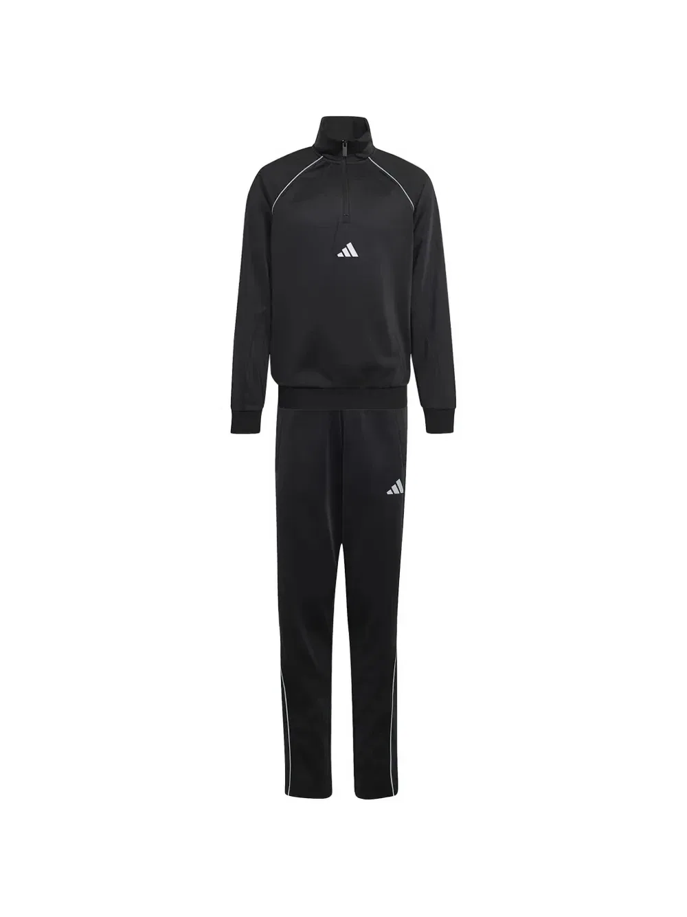 Костюм спортивный с лампасами и логотипом Adidas Kids, черный