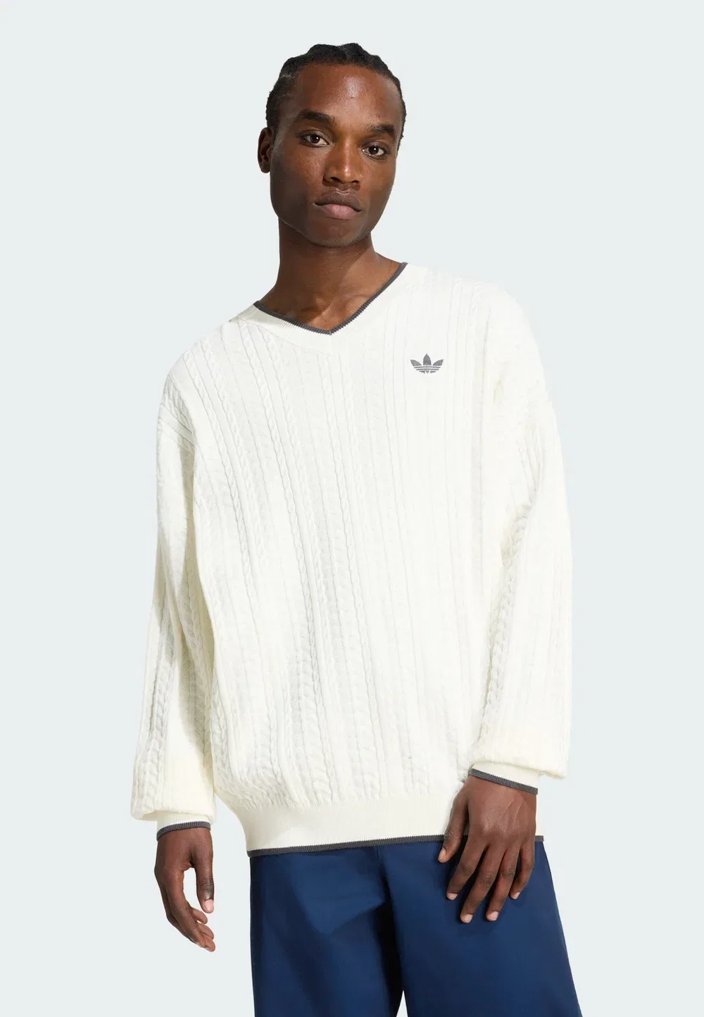 Вязаный джемпер Adidas Originals, Cloud White