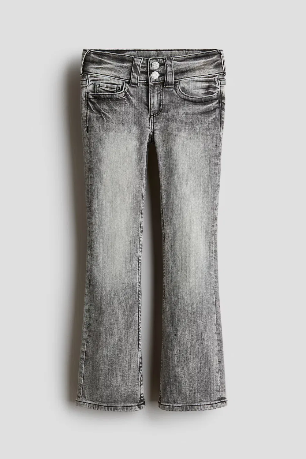 Джинсы-Клеш с заниженной талией H&M, Ausgewaschenes Denimgrau — фото 3