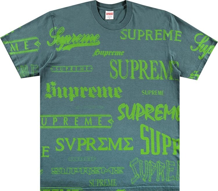 

Футболка Supreme Multi Logo Tee 'Dark Teal', бирюзовый, Зеленый, Футболка Supreme Multi Logo Tee 'Dark Teal', бирюзовый