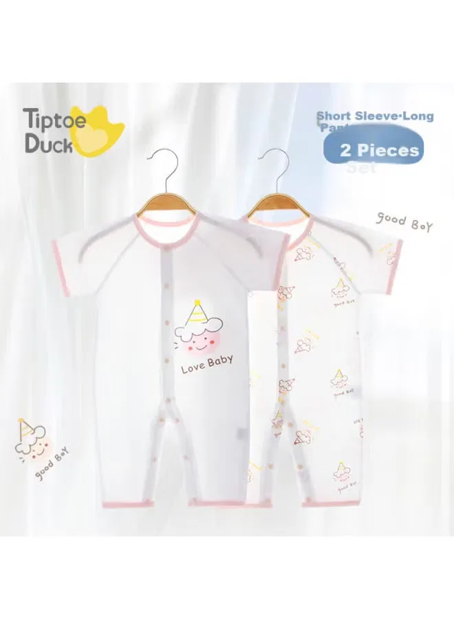 Боди-комбинезон летний тонкий с принтом маленькие шишки Tiptoe Duck, 2 маленькие шишки