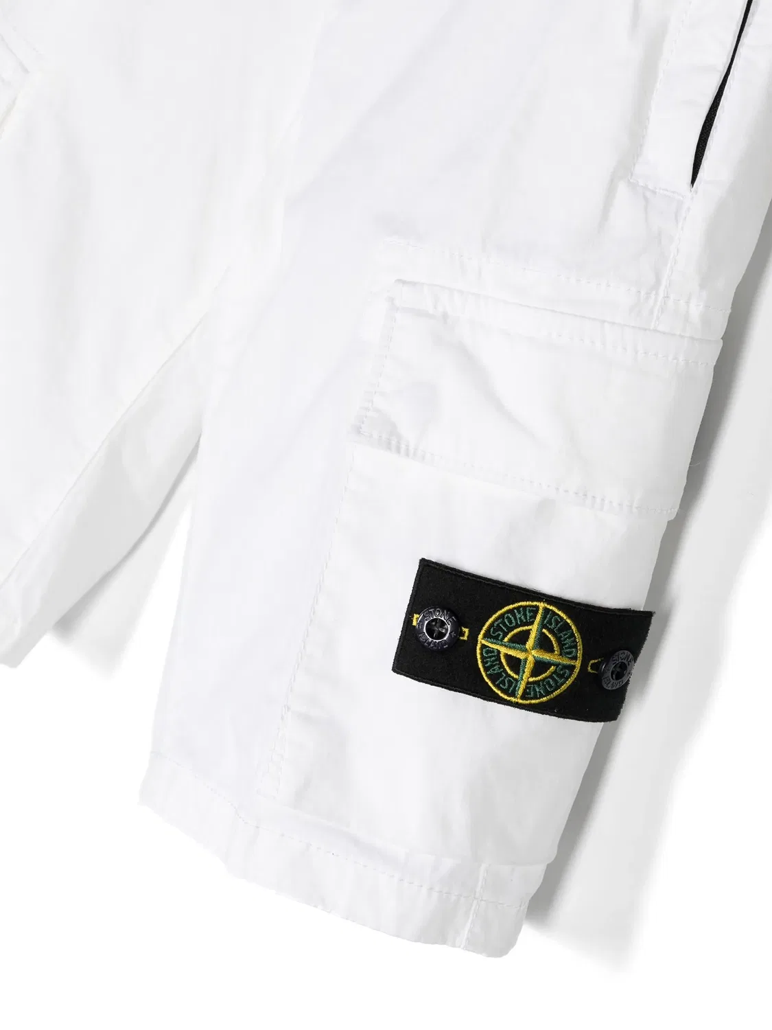 Шорты карго с аппликацией компаса Stone Island, белый — фото 2