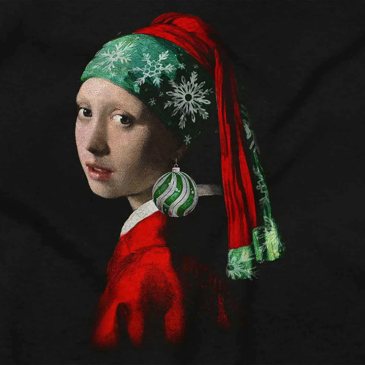 Детский боди-комбинезон с коротким рукавом Christmas Pearl Ornament Earring Art Brisco Brands, Black — фото 2