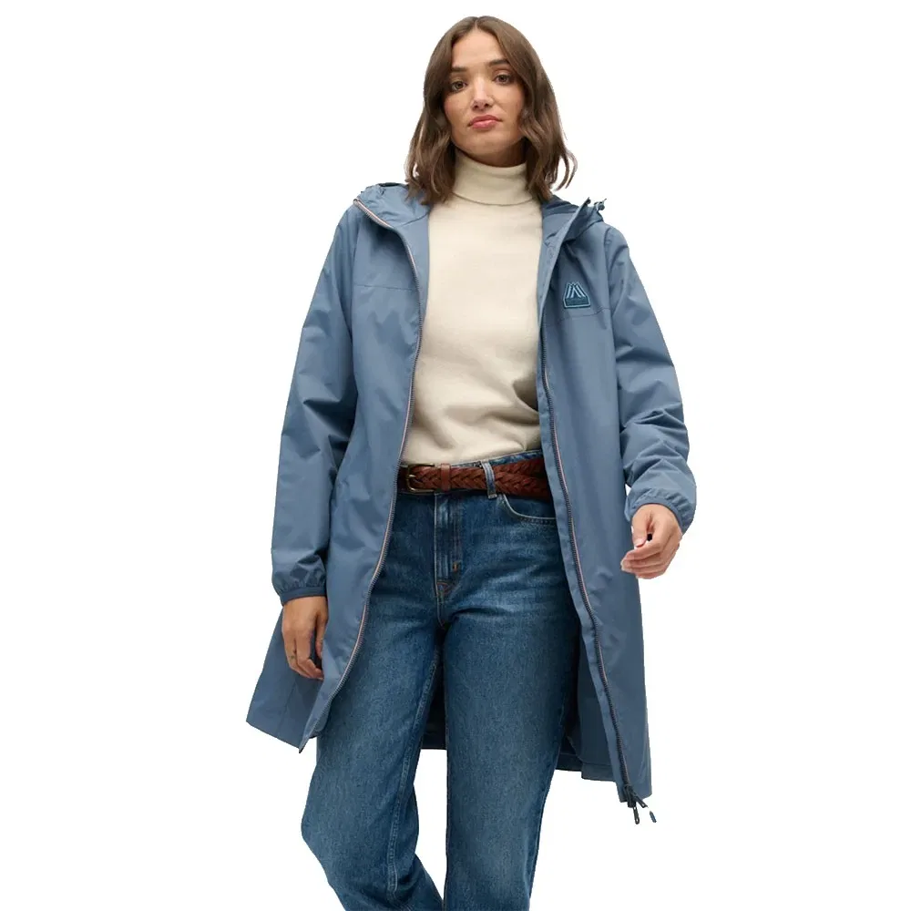 Ветровка Superdry Longline Tri Windbreaker, синий — фото 4