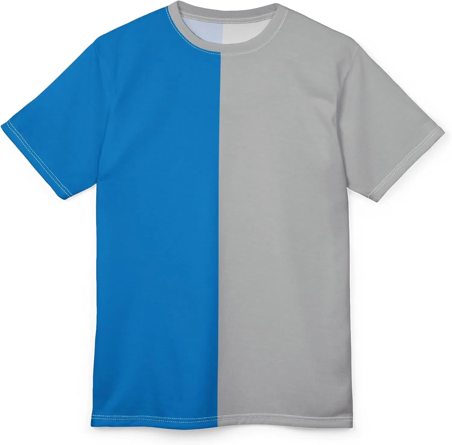 Женская футболка с цветовым блоком Carolina Blue & Gray, White Stitching — фото 3