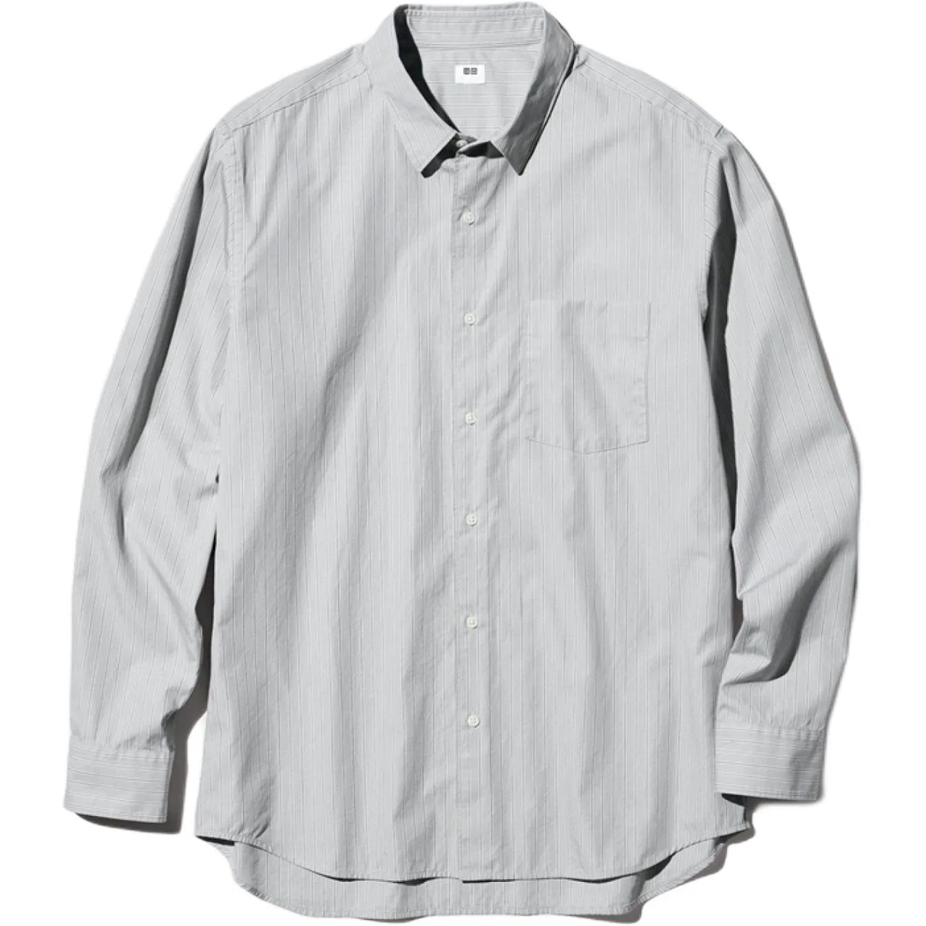 Рубашка Unisex 03 Gray, прямого кроя, UNIQLO, Gray