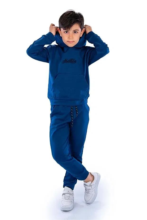 Детский спортивный костюм с вышивкой Adventure Minikadam, Navy Blue