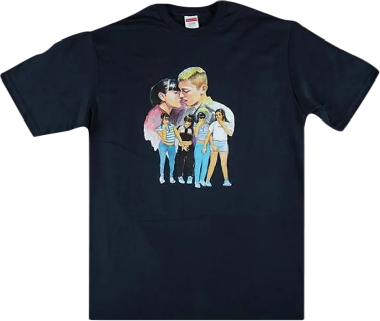

Футболка Supreme Kiss T-Shirt 'Navy', синий