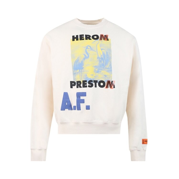 

Толстовка Heron Preston Authorized OS Heron Crewneck 'Off White', белый