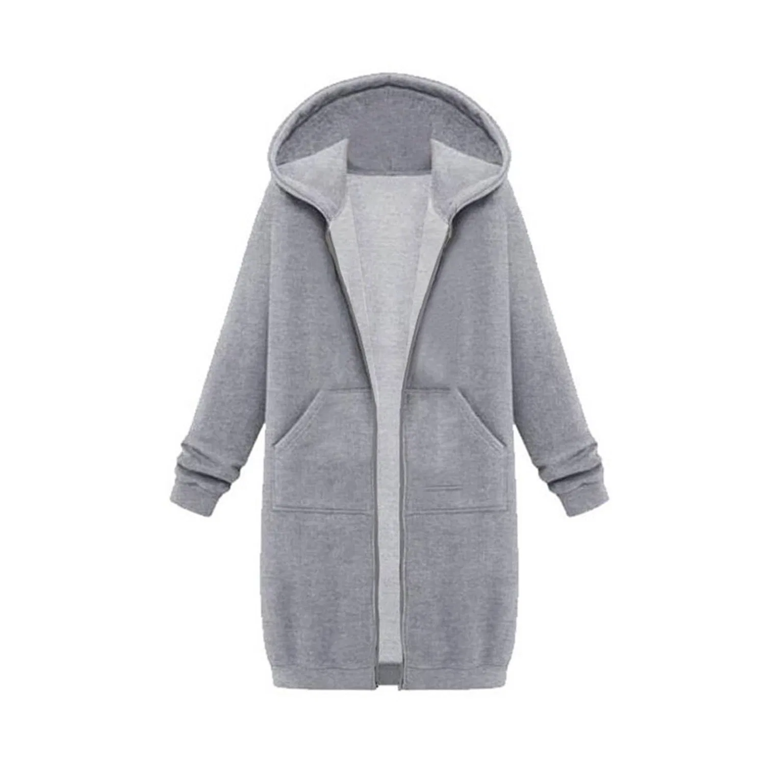 Женская куртка с капюшоном с принтом Oversized Hooded Jacket, Grey