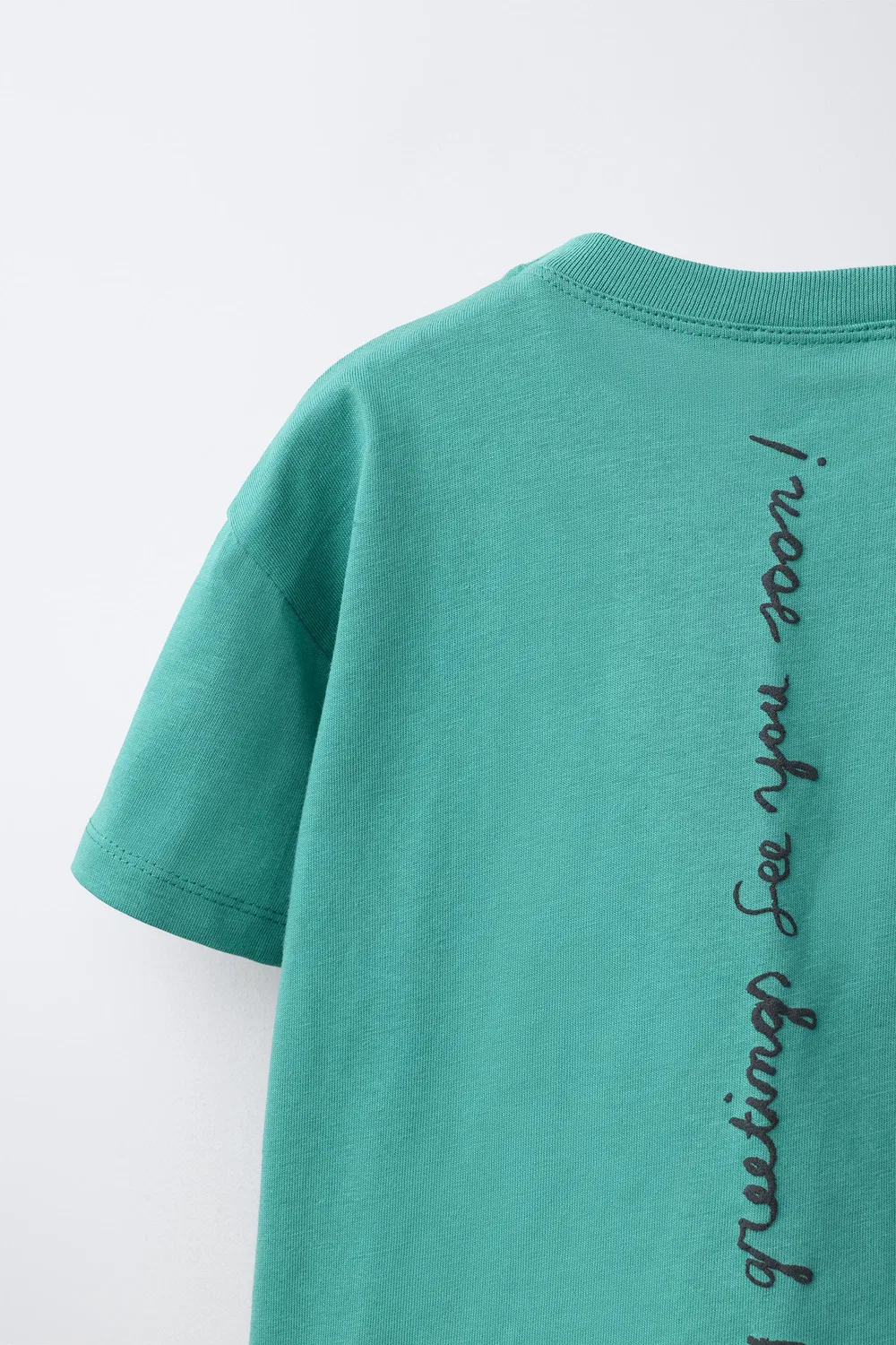 Футболка с изображением мороженого и парусных лодок. Изабель Вандеплакше ZARA, Green — фото 4