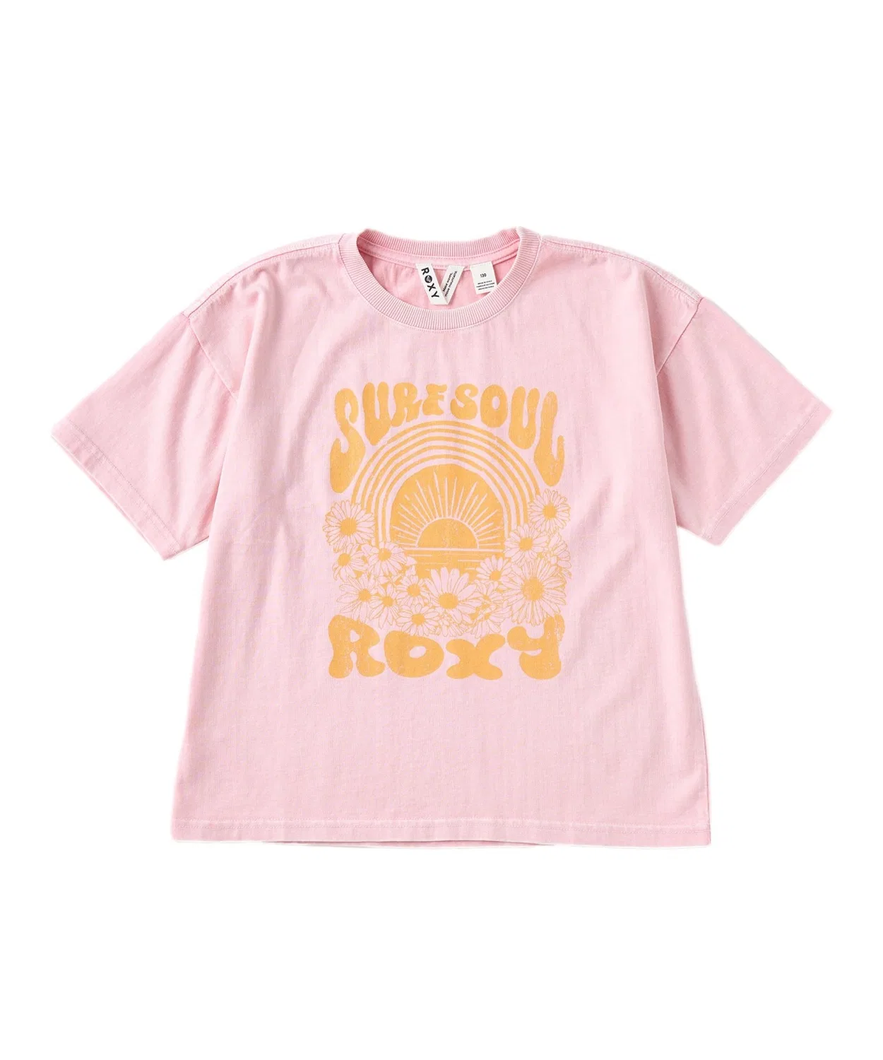 Детская футболка с принтом MINI RAINBOW ROXY ROXY, Розовая