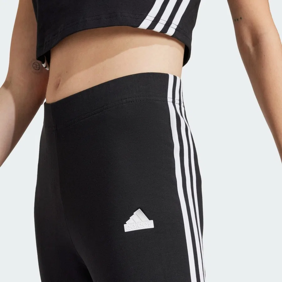 Женские леггинсы с принтом Future Icons 3-Stripes adidas, Черный — фото 4
