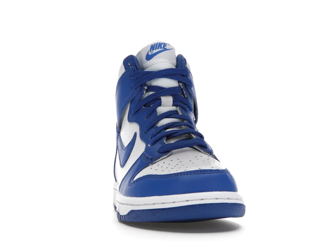 Детские кроссовки высокие с принтом Nike Dunk High Nike, White/Game Royal-Total Orange — фото 2