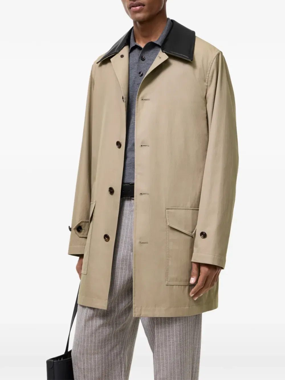 Пальто Meadowbank с контрастным воротником Burberry, бежевый — фото 2