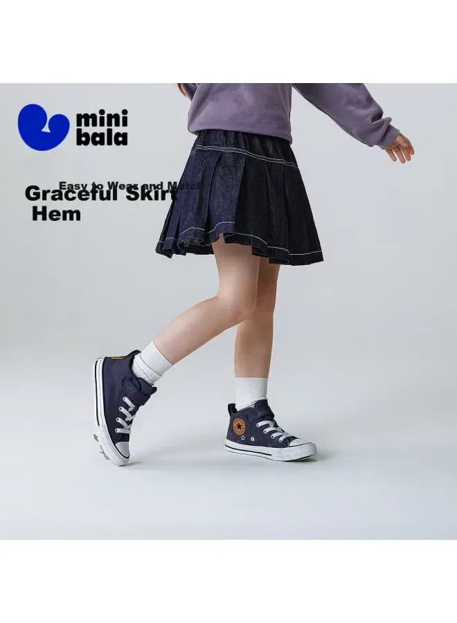 Юбка плиссированная джинсовая мягкая дышащая Minibala