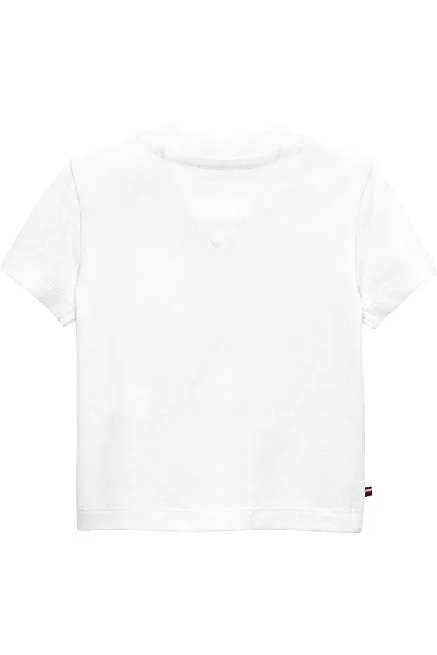 Детское для новорожденных хлопковое футболка Tommy Hilfiger, White — фото 2