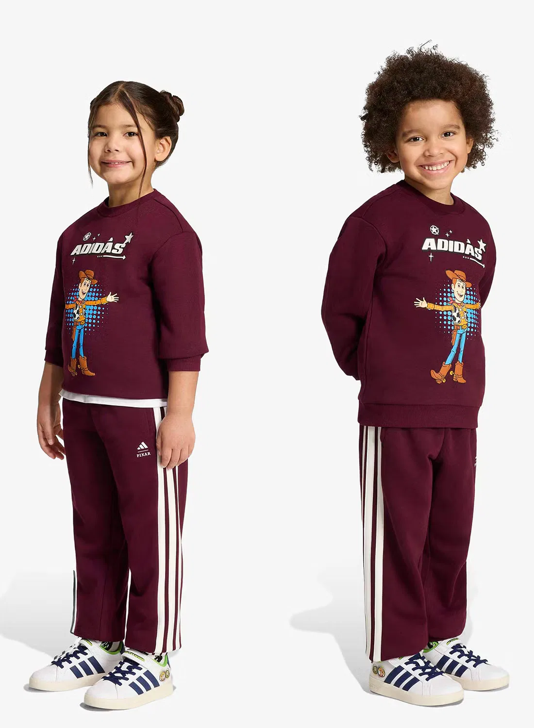 Джоггеры с эластичным поясом с принтом Pixar Toy Story Adidas, бордовый