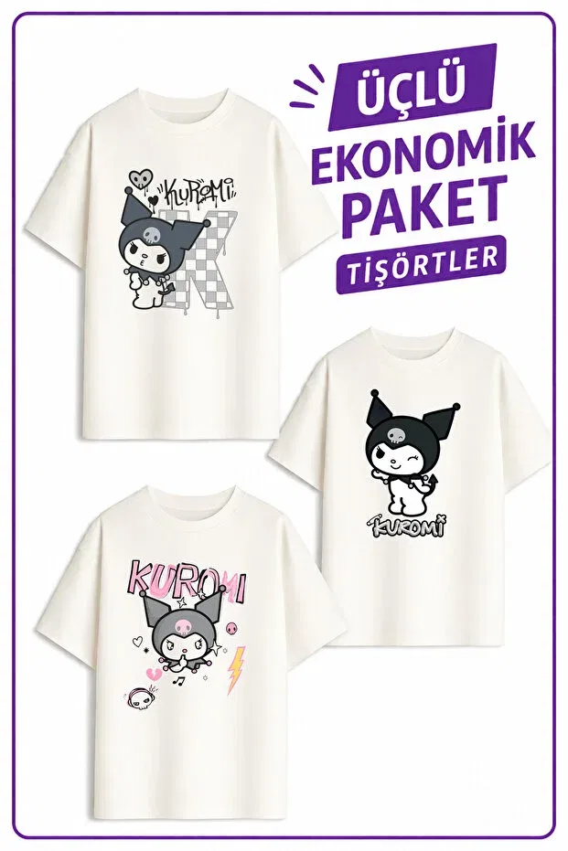 Детский комплект футболок с принтом 8 kuro design Belya Kids Wear, White