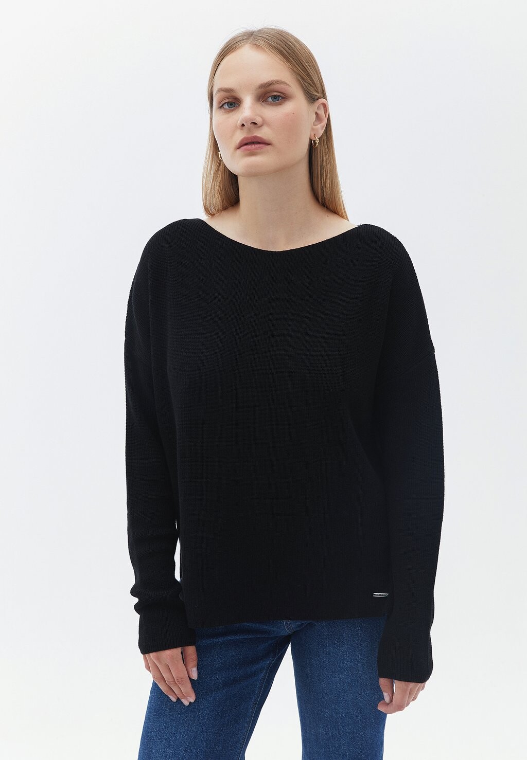 

Джемпер LOOSE FIT BOAT NECK OXXO, цвет black