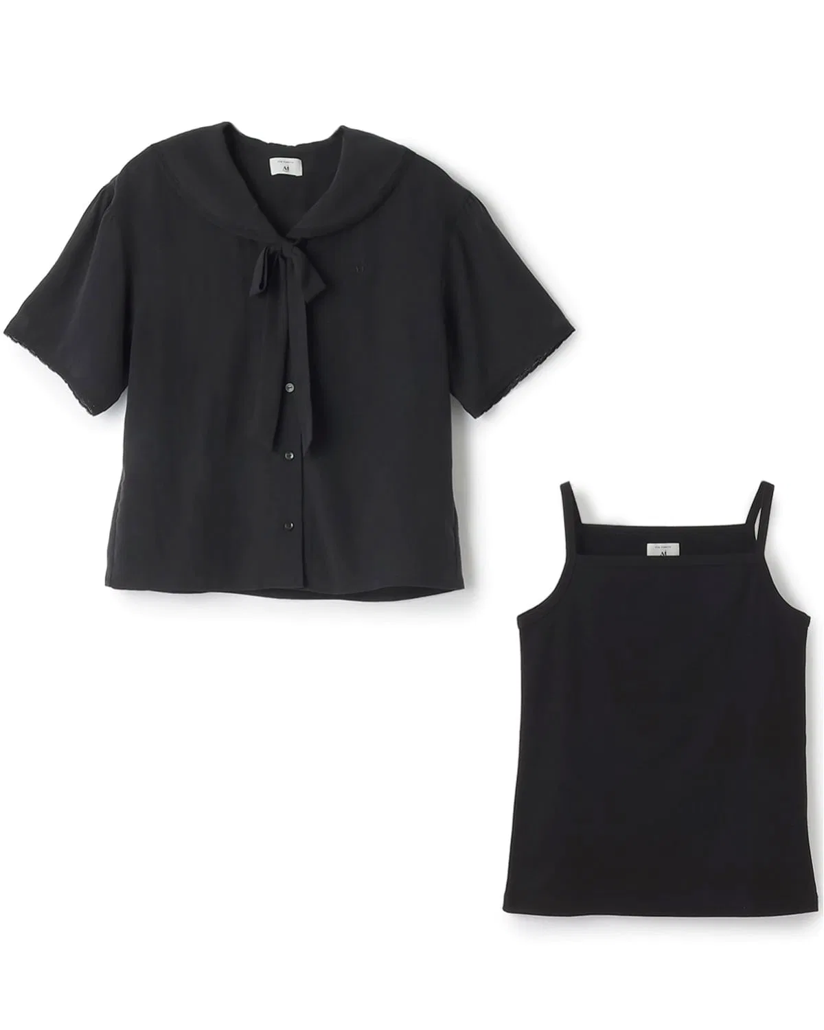 Детский комплект для девочек с кружевом, модель AMI, pom ponette junior, Black — фото 3