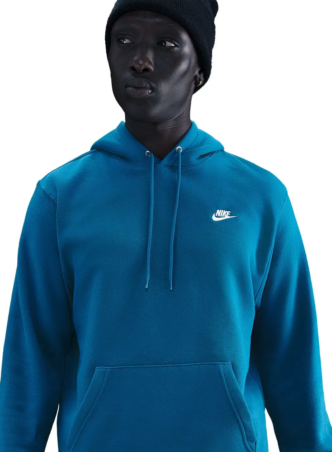 Худи с капюшоном с длинным рукавом Club Nike, синий