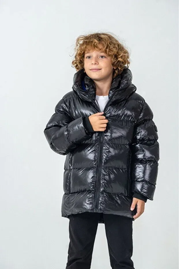 Детское пальто с капюшоном G-Serko, Black
