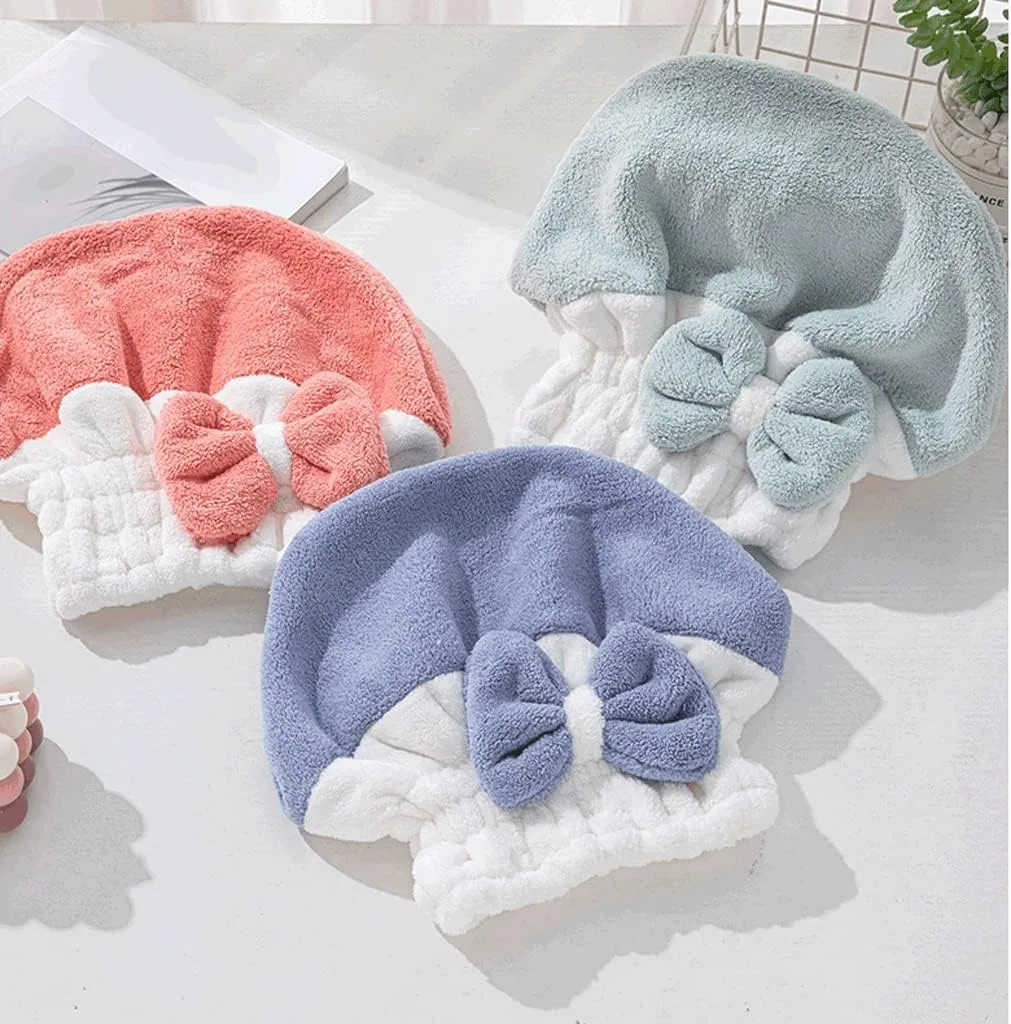 Шапочка для душа для волос, быстрое высыхание, ODREIFK, из микроволокна, 25x29 см, Silver — фото 3