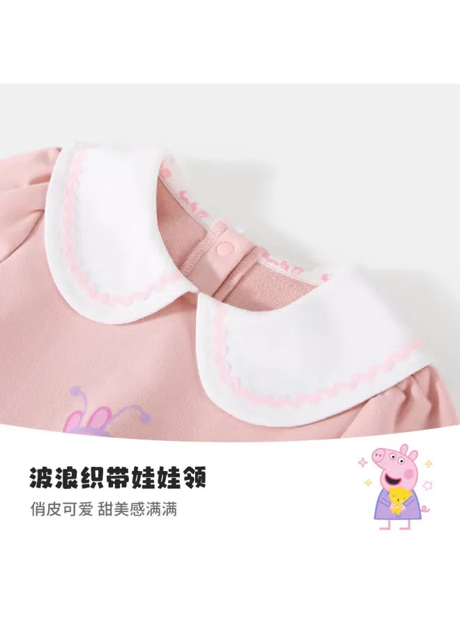 Платье с отложным воротником Peppa Pig, пыльно-розовый — фото 4