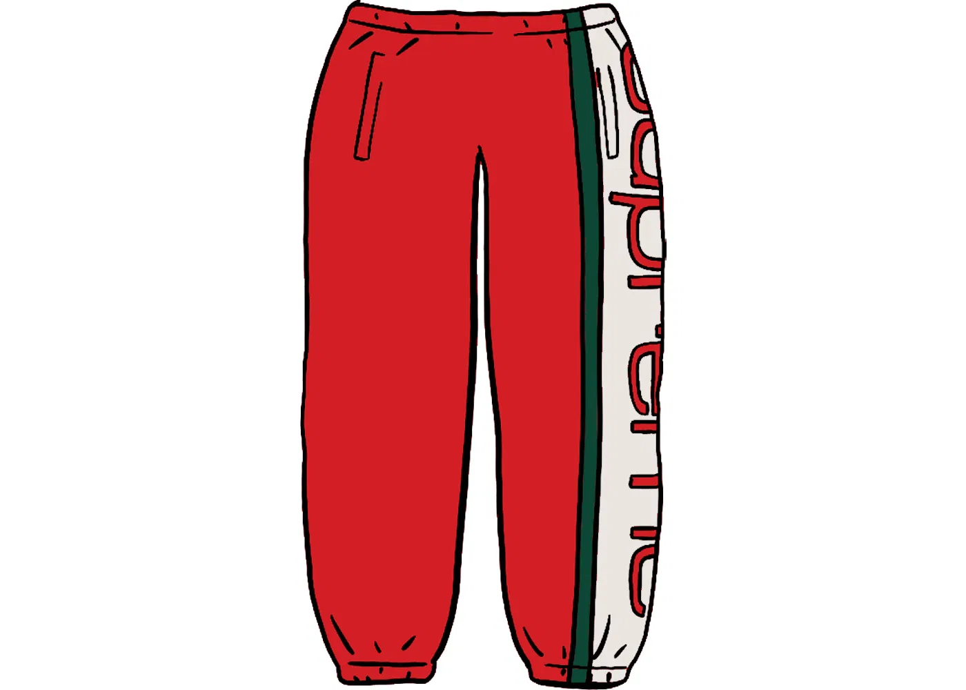 Мужские спортивные штаны с панельным принтом Supreme Sweatpant, Red