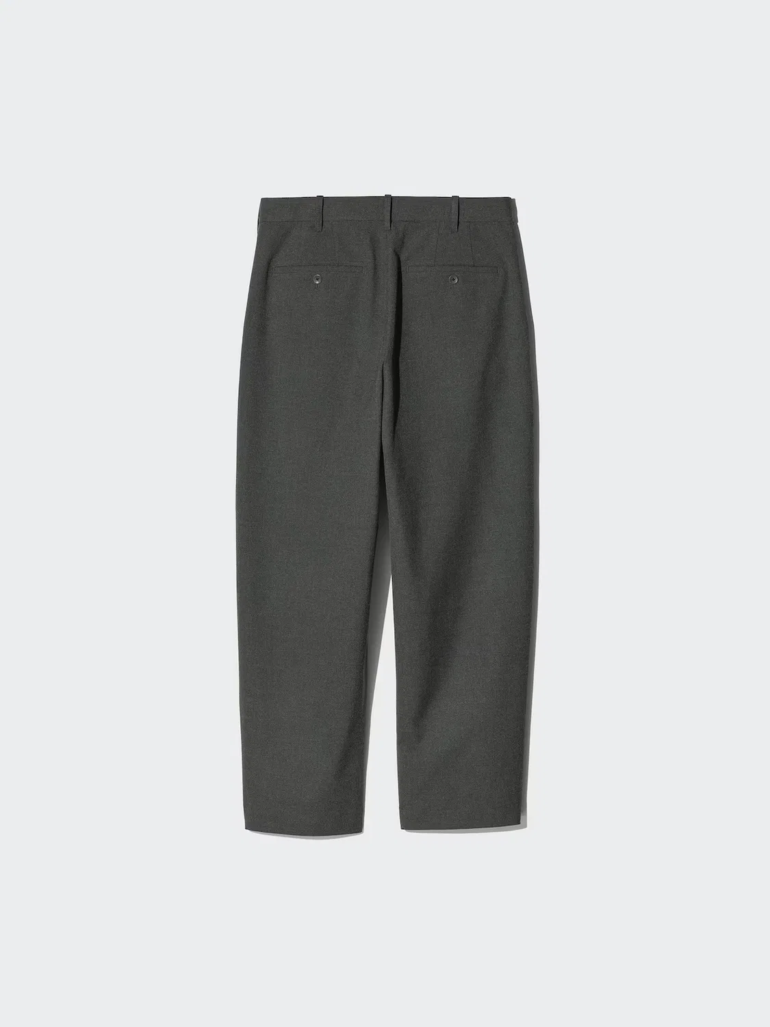 Брюки Uniqlo, свободные широкие штаны со складками, черный — фото 4