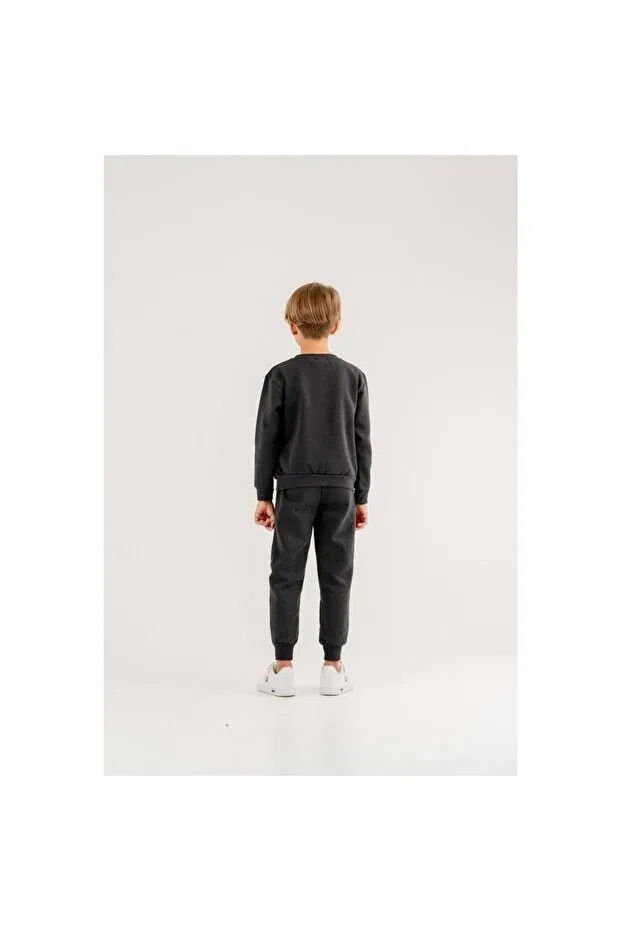 Детский спортивный костюм с графическим принтом Coppa Kids, Smoky Grey — фото 4