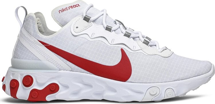 

Кроссовки Nike React Element 55 'White University Red', белый