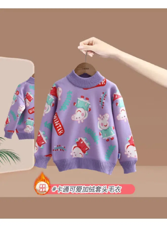Комплект одежды вязаный для малышей и детей Peppa Pig, фиолетовый