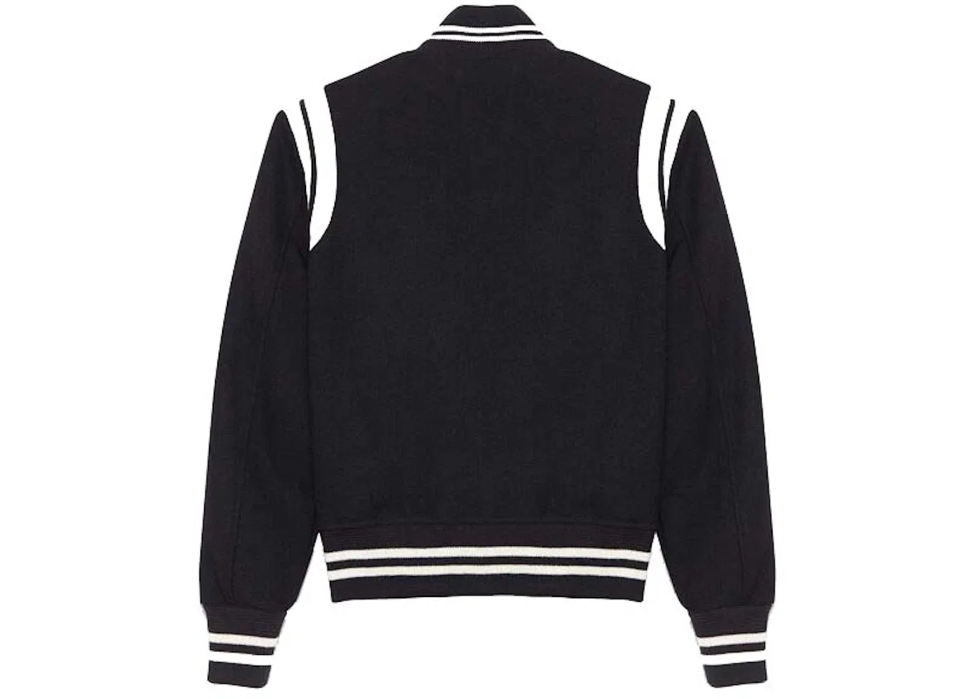Мужская куртка с контрастной отделкой Teddy Saint Laurent, Black/White — фото 2